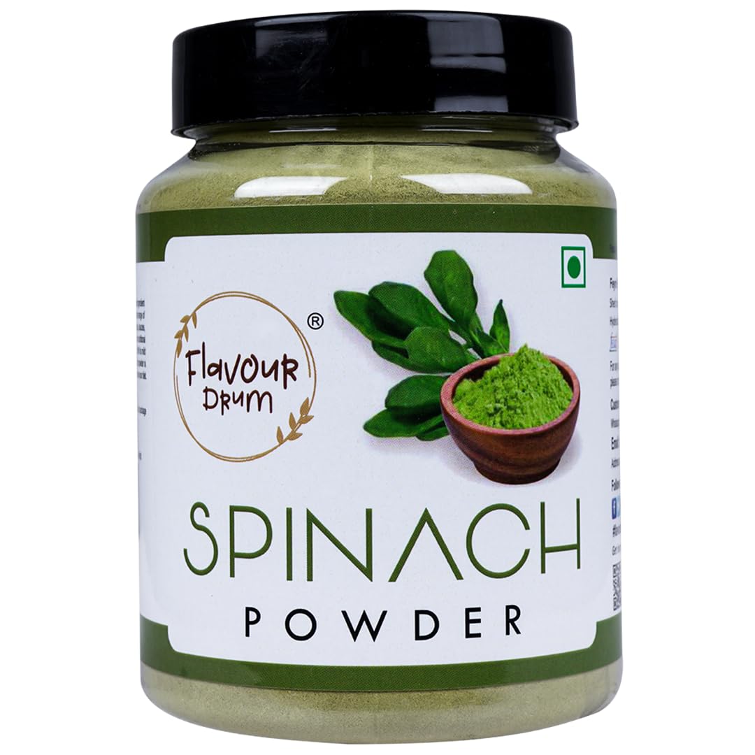 Flavour Drum Spinach Powder 200g (7oz) – Nutrient-Rich Green Powder for Smoothies, Cooking & Seasoning