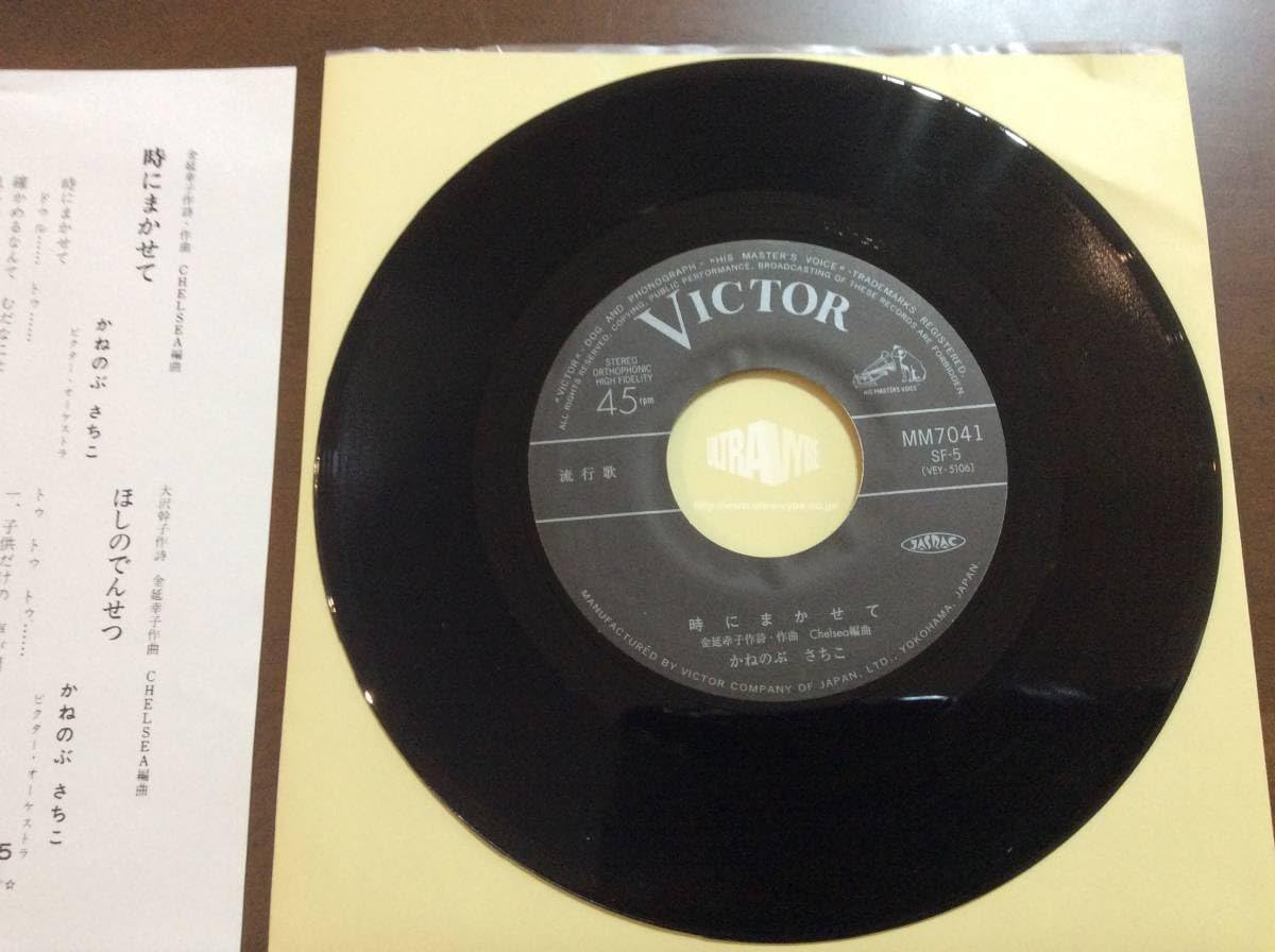 金延幸子レアSACHIKO 「FORK IN 〜」 (US-7inch) PS付 金延幸子レア