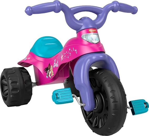 Fisher-Price Toddler Tricycle Barbie Tough Trike, Toy Bike with Handlebar Grips & Storage for Outdoor Play Kids Ages 2+ Years (Amazon Exclusive)