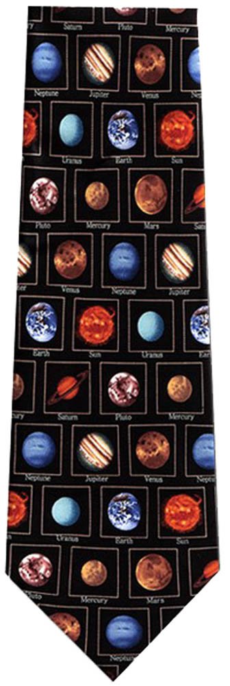 Museum ArtifactsPlanets With Name Silk Tie