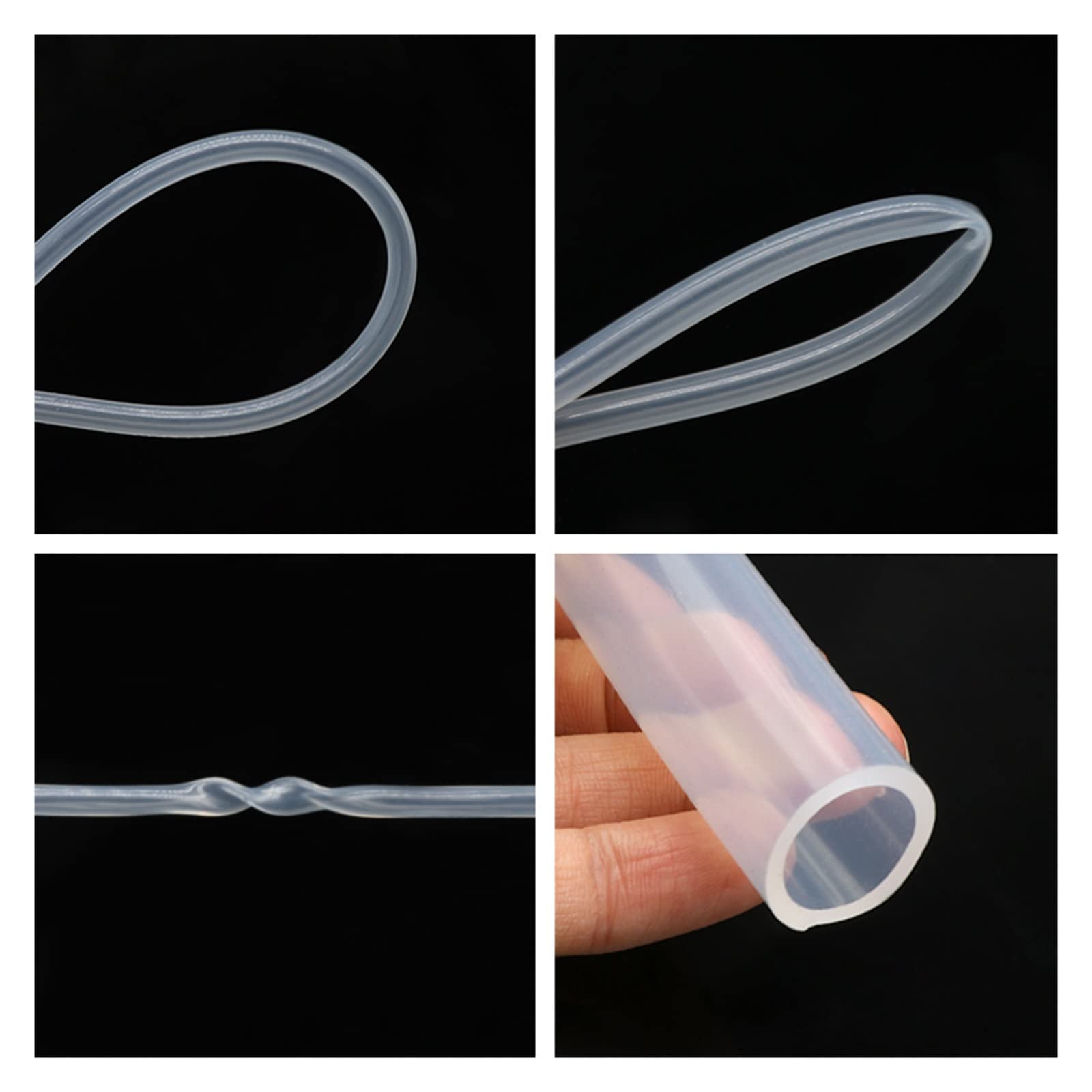 Manguera de Goma de Silicona Transparente ID de Grado alimenticio 0,5 1 2 3 4 5 6 7 8 9 10 12mm OD Tubo de Silicona Flexible Transparente 1/5/10M (Size : 10 Meters, Color : ID 12mm x 18mm OD)