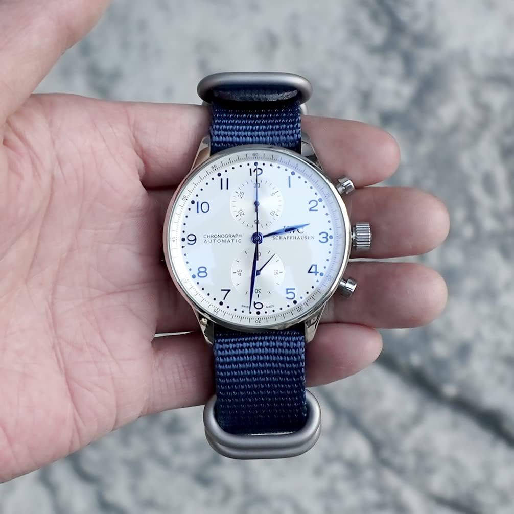 Watch Bands - Thick Premium Military Ballistic Nylon Style Strap With Heavy Silver Stainless Steel Buckle - Choice of Width - 18mm, 20mm, 22mm or 24mm - Image 3