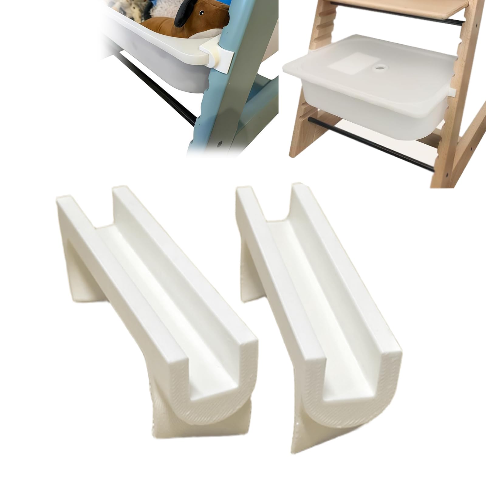 Adaptadores Compatibles con Trona Stokke Tripp Trapp, Adaptador Compatibles con Ikea Trofast Box Plástico, Solución Organizadora Que Ahorra Espacio, Accesorios para Trona
