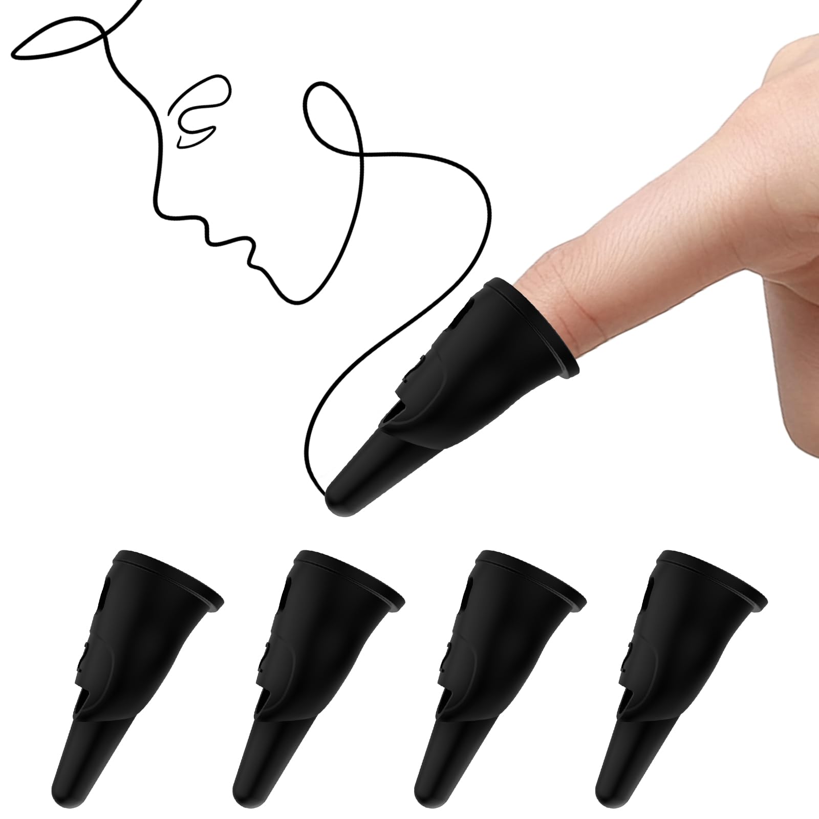 Stylus Pen for Touchscreen, High Precision & Sensitivity Silicone Finger Stylus Pen, Capacitive Stylus for iPad/iPhone/Android Phones Tablets All Touch Screens L