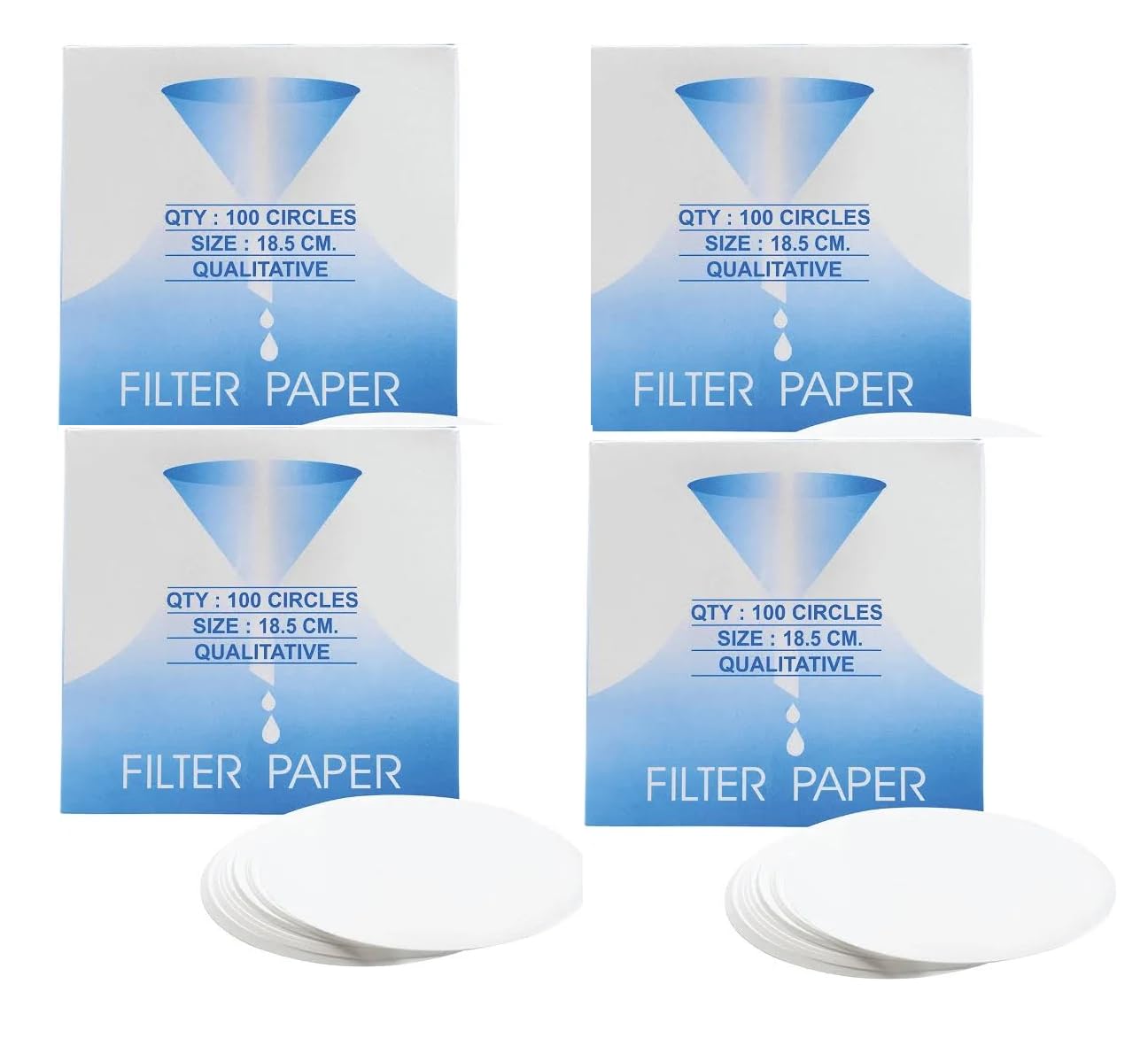 Round Superior Qualitative Filter Paper For Industry Laboratory School & College Students (Dia 12.5 cm, Pack of 100) (18 Cm)-image-0