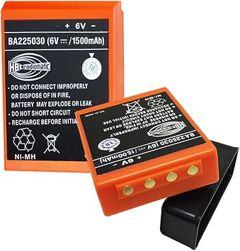 BA225030 6V 1500mah Ni-Mh Battery for HBC Pump Truck Remote Control Battery 2 Count
