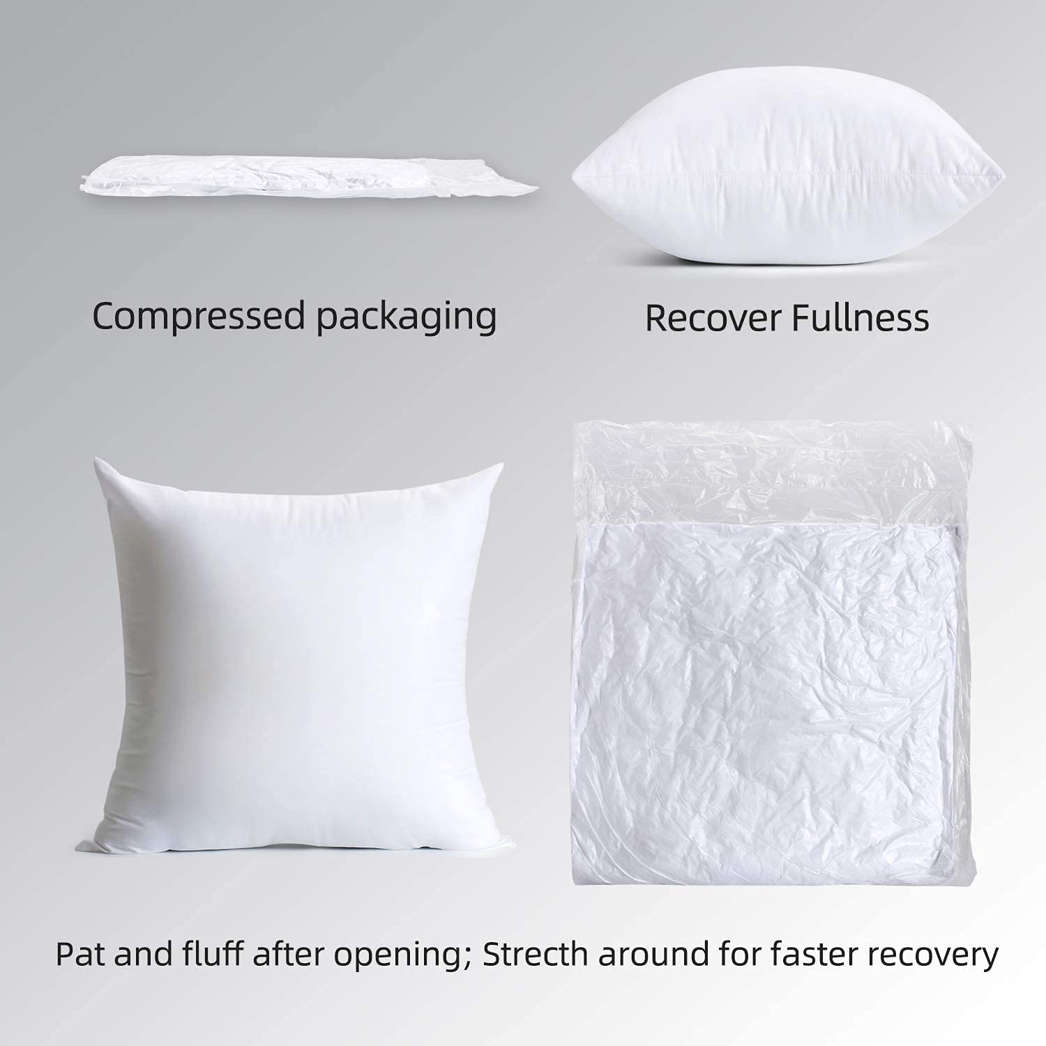 9villa Microfiber Cushion Filler,Sofa Cushions Set,Sofa Pillow, Cushions for Bed, 18 x 18 Inch, White - (Set of 5) 4