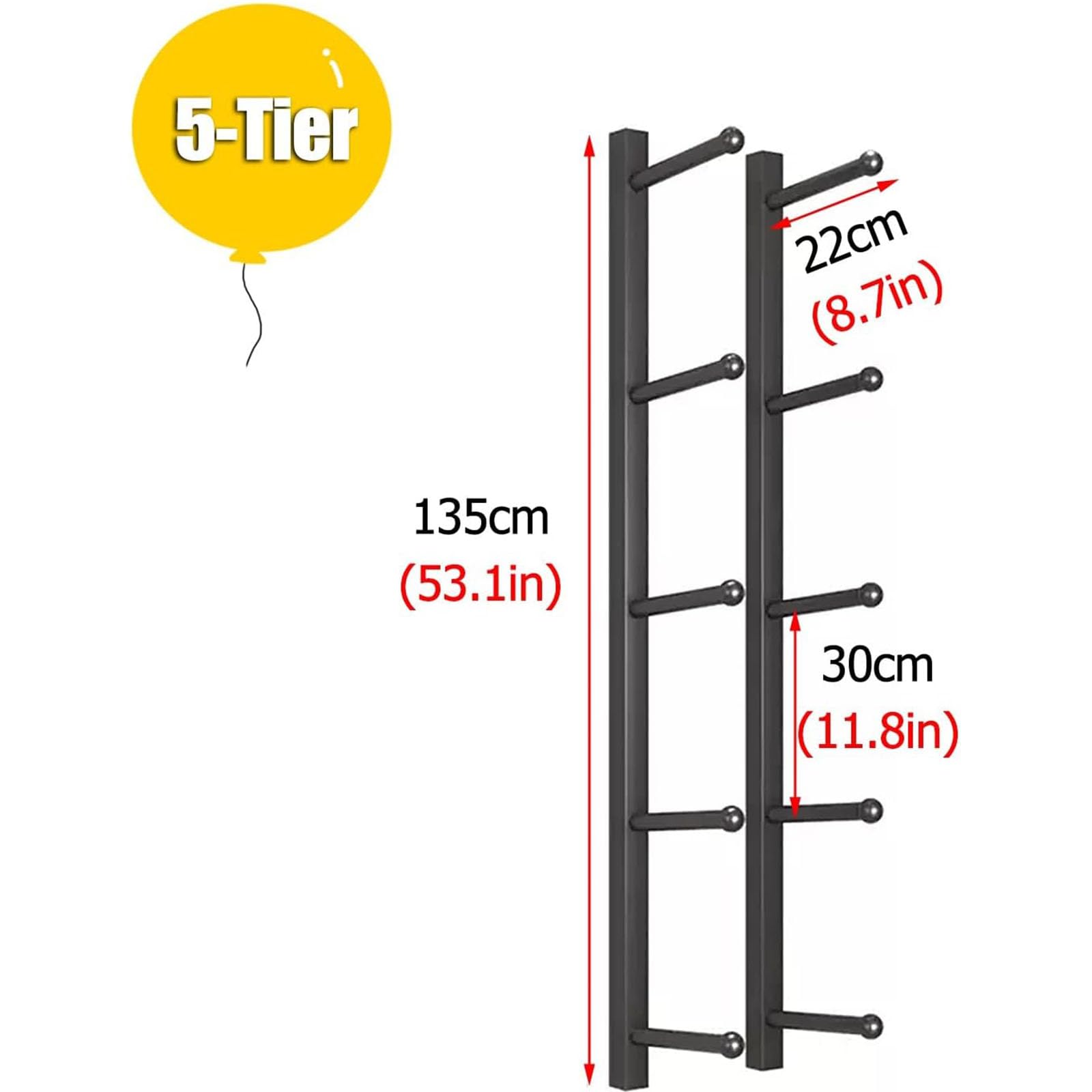 Soporte de pared para esterilla de yoga, estante de metal resistente para almacenamiento de gimnasio en casa, organizador para esterillas de yoga, rodillos de espuma, patinetas y tablas de esquí