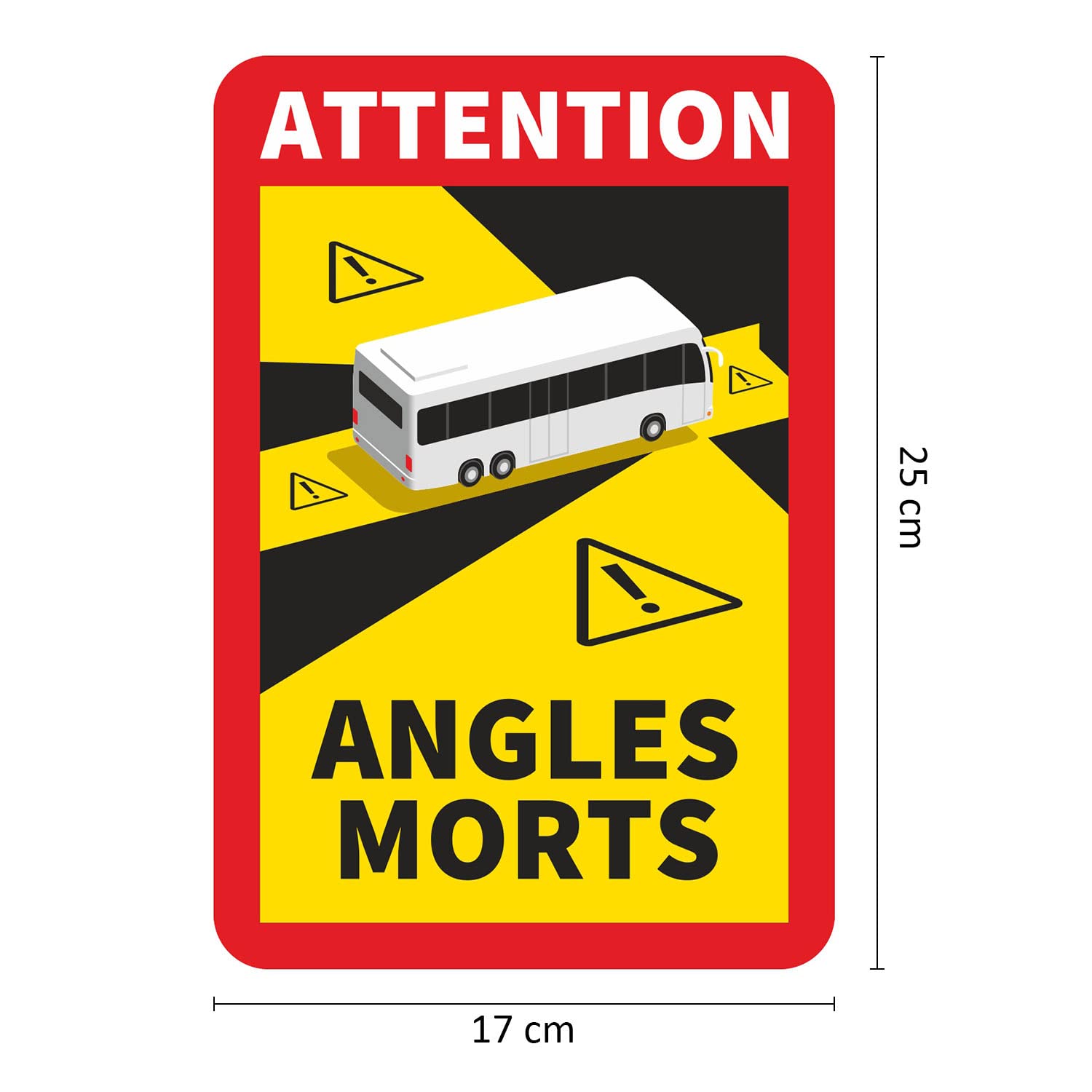 Angles Morts hin682 - Calamite per la Francia, 3 pezzi, con protezione UV, resistente alle intemperie, autobus e camper