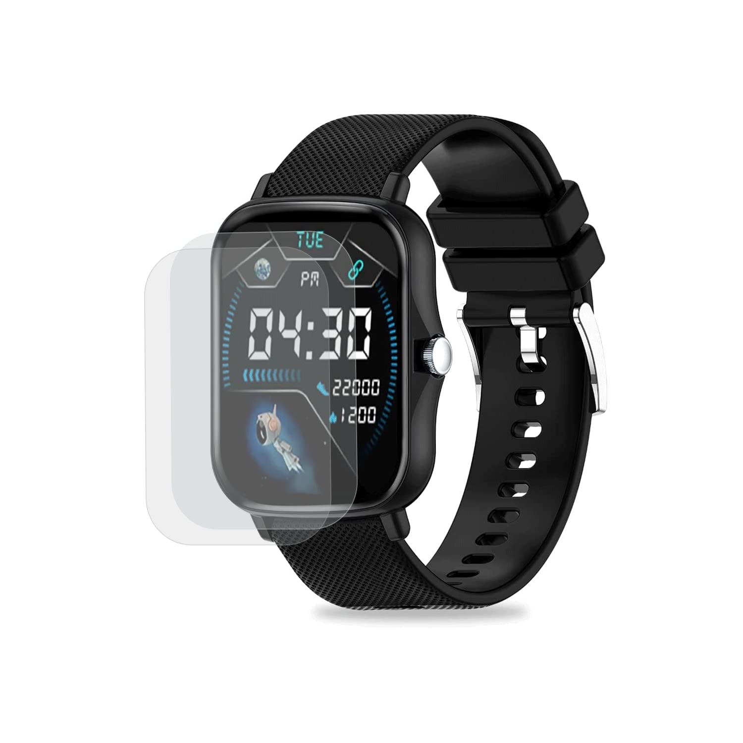 TECO SHIELD [Pack of 1 Ultra Clear Flexible TPU Screen Guard Compatible for pTron Force X10e 1.7" - ||TRANSPARENT, Anti Scratch, Bubble Free||