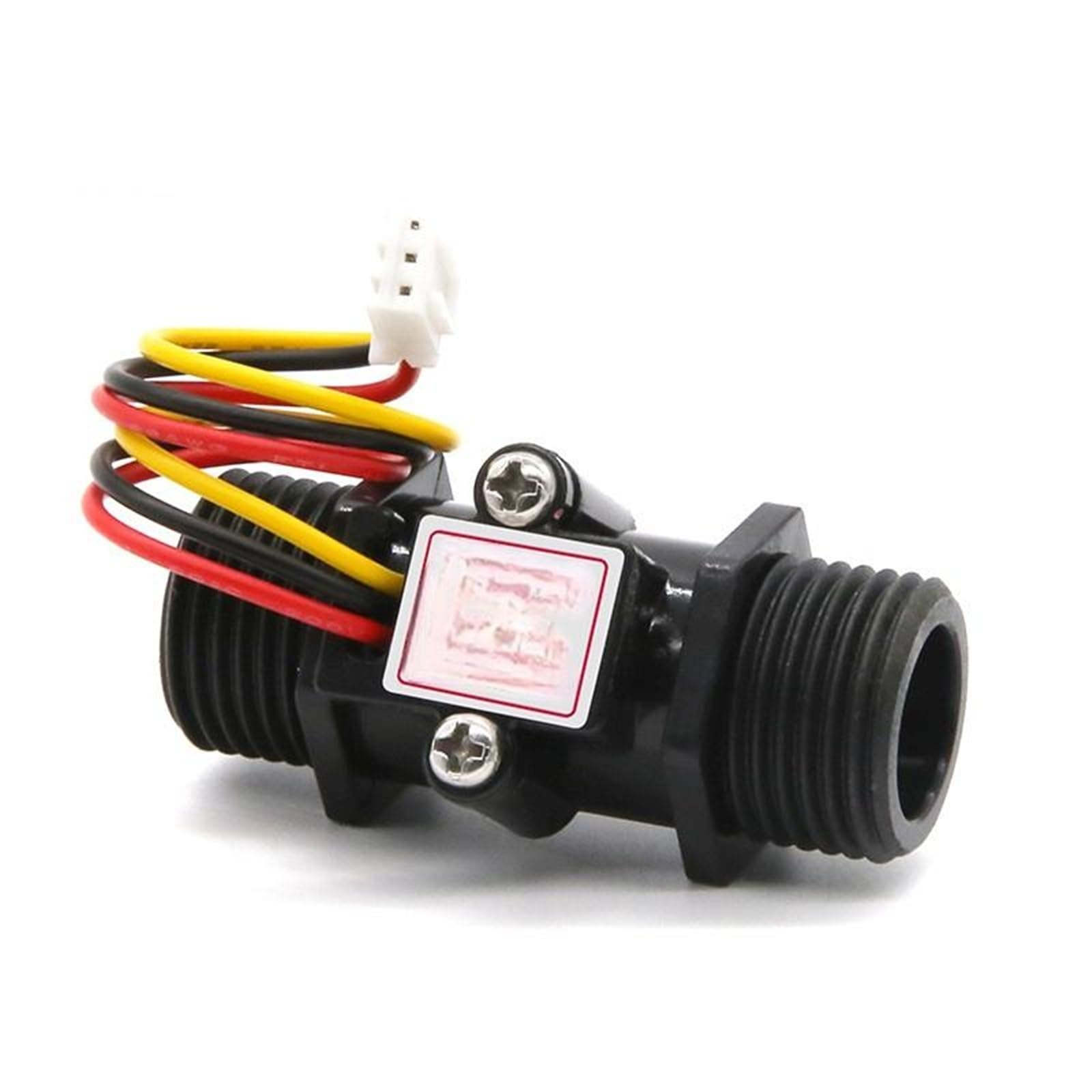 MKHQST Flowmeter 2pcs S201C Hall-effect Water Flow Sensor 1/2-inch Transparent/Visible Switch Meter For Purifiers And Dispensers(Black)