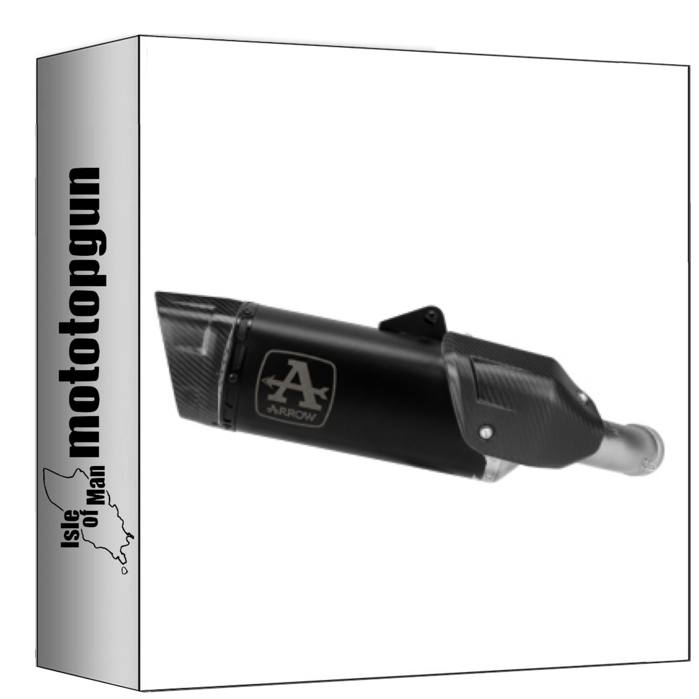 arrow scarico omologato pista alluminio nero fondello carby compatibile con ktm 990 rc r 2026 mototopgun 77512pakn
