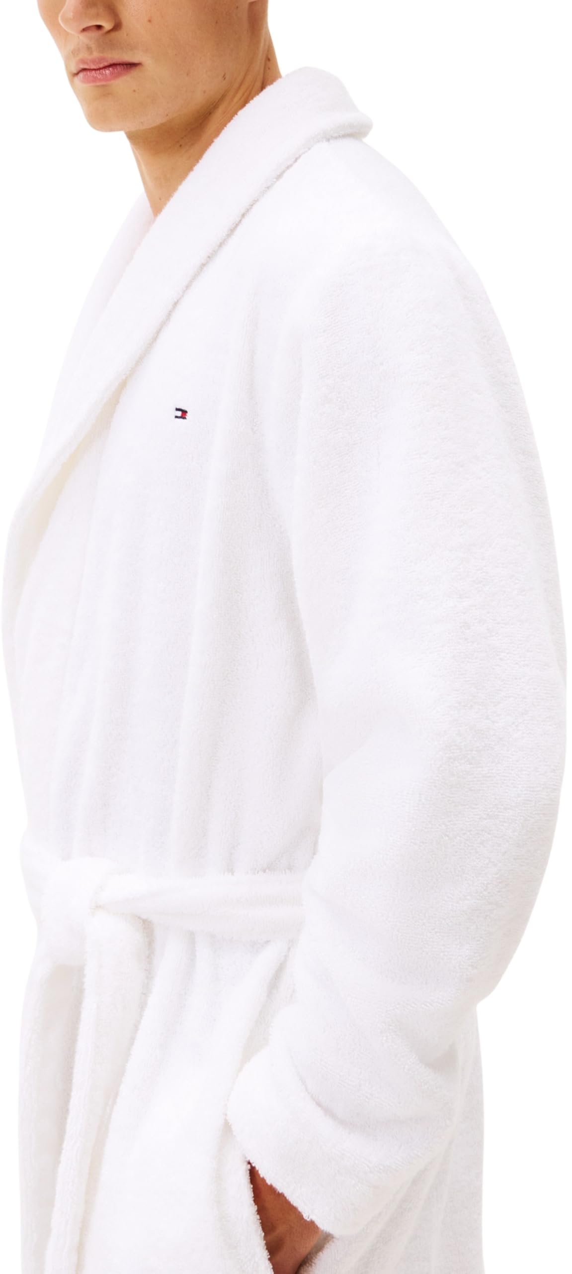 Tommy Hilfiger Accappatoio da uomo UM0UM03725YCF004, bianco, L