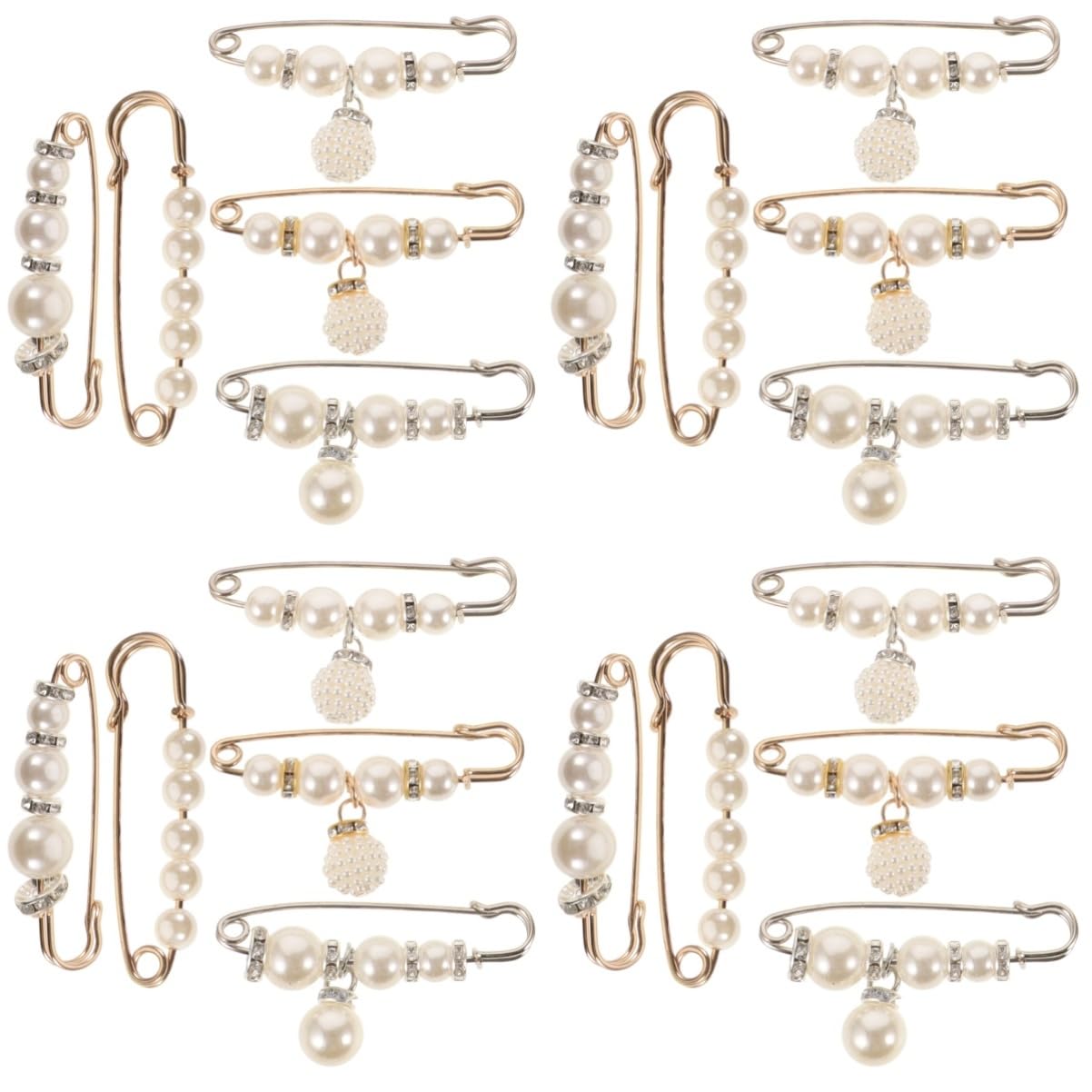 TEHAUX 60pezzi Spilla Perle Artificiali Per Donne Clip Decorativa Per Pantaloni e Gonne Fibbia Per Maglioni e Sciarpe Design Elegante Per Vestiti e Accessori Fashion