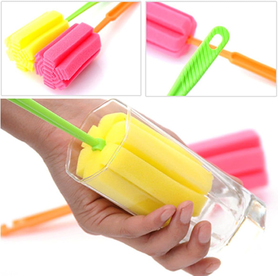 Sponge Glass Bottle Cup Cleaner Kitchen Washing Cleaning Tools Random Colors