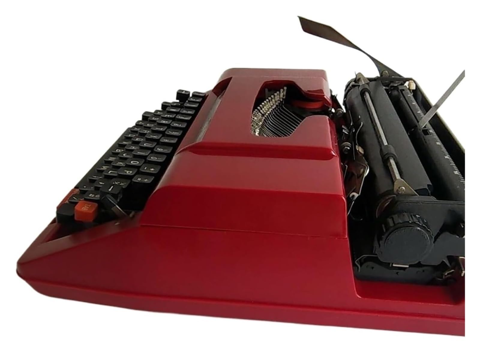 Macchina da scrivere manuale d'epoca completamente meccanica, creazione artigianale retrò, insegnamento dei principi meccanici, esperienza di digitazione immersiva
