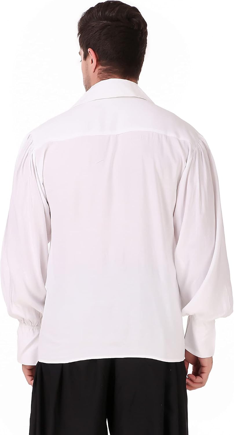 Men's Renaissance Pirate Shirt Gothic Medieval Cosplay Costume Top