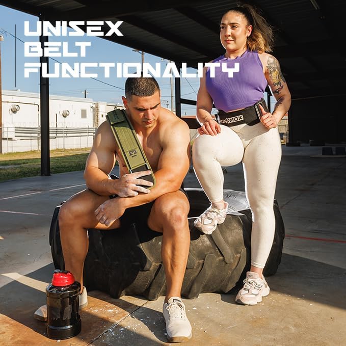 Miniatura 4 de Cinturón de levantamiento de pesas de alta calidad, cinturón de peso de 4 pulgadas para hombres y mujeres con hebilla de metal autobloqueante para
