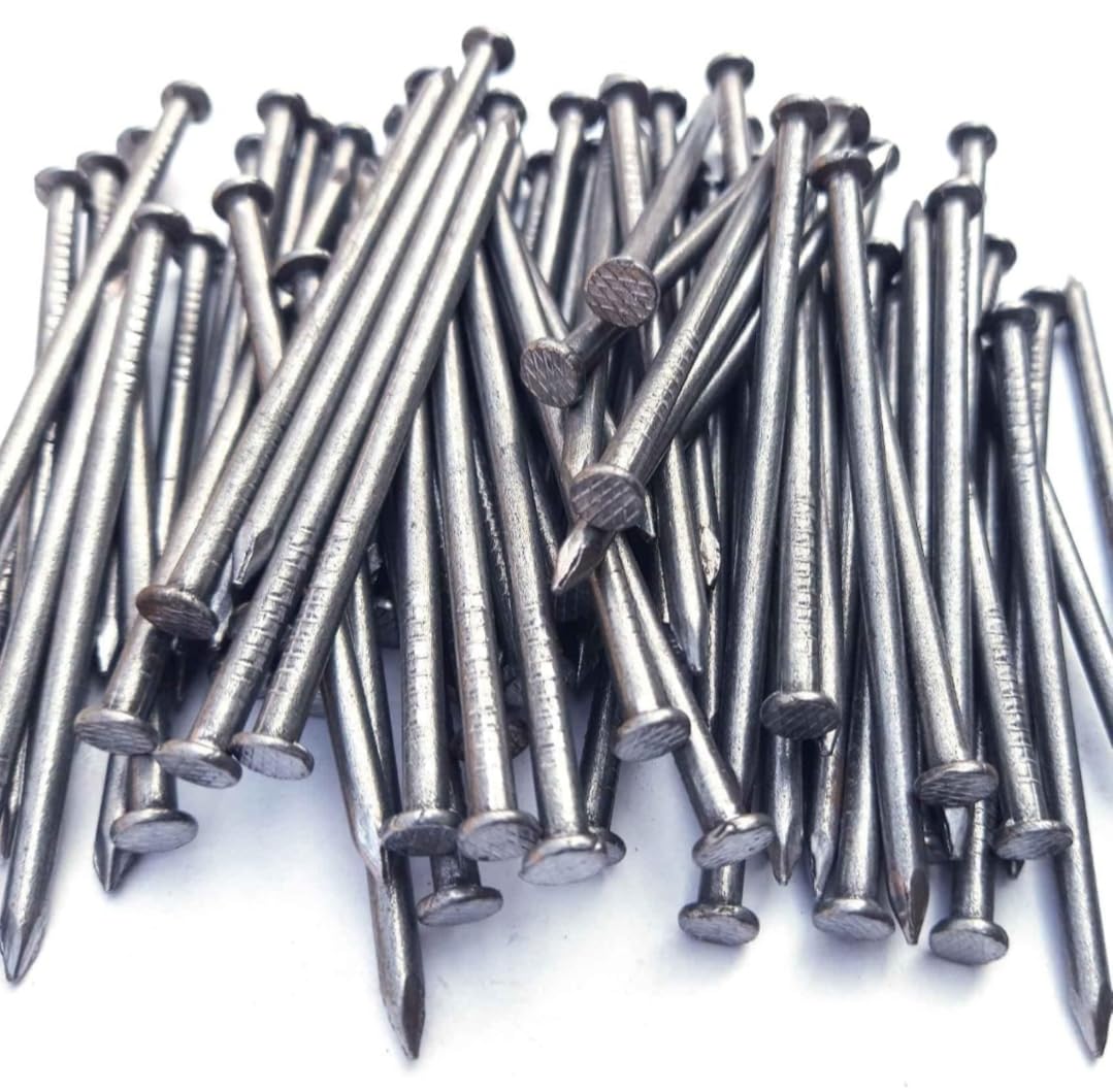 2-Inch Metal Nails – Pack of 100 | Heavy-Duty Steel Nails for Wall, Wood, Shoe Repair & Carpentry | Rust-Resistant, Sharp & Durable-image-49
