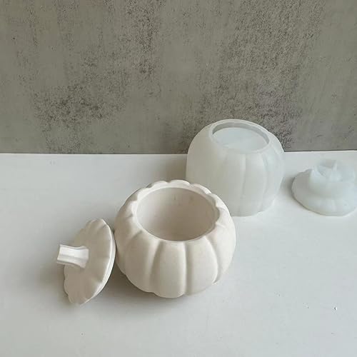 Miniatura 3 de Caja de almacenamiento con tapas, juego de moldes para tarros de velas, moldes creativos de silicona para velas, moldes para ollas, rayas redondas