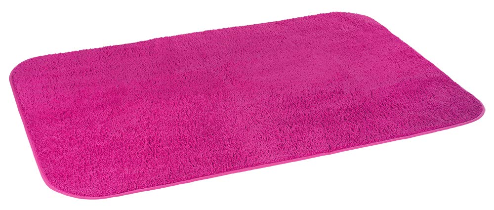 Flauschiger Supersoft Teppich (120x180 cm) • Für Wohnzimmer, Schlafzimmer, Arbeitszimmer und Kinderzimmer • Waschbar und rutschfest • Flauschteppich • Farbe: Fuchsia
