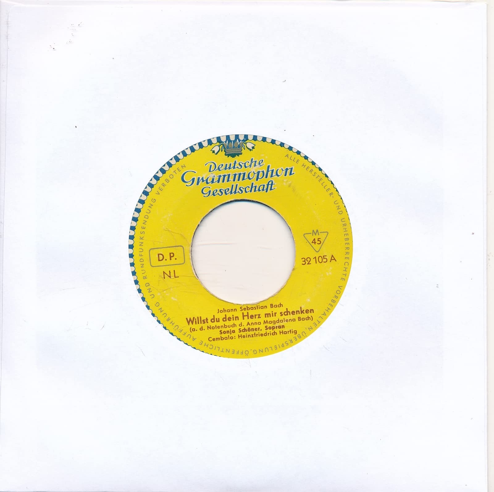 Willst du dein Herz mir schenken - Sonja Schöner - LC Single 7" Vinyl 289/18