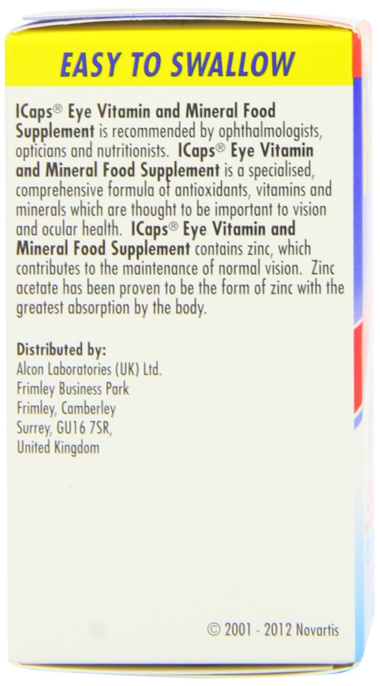 I-Caps Lutein and Zeaxanthin Dietary Supplement for Healthy Eyes 30 Tablets — Amazon image 3