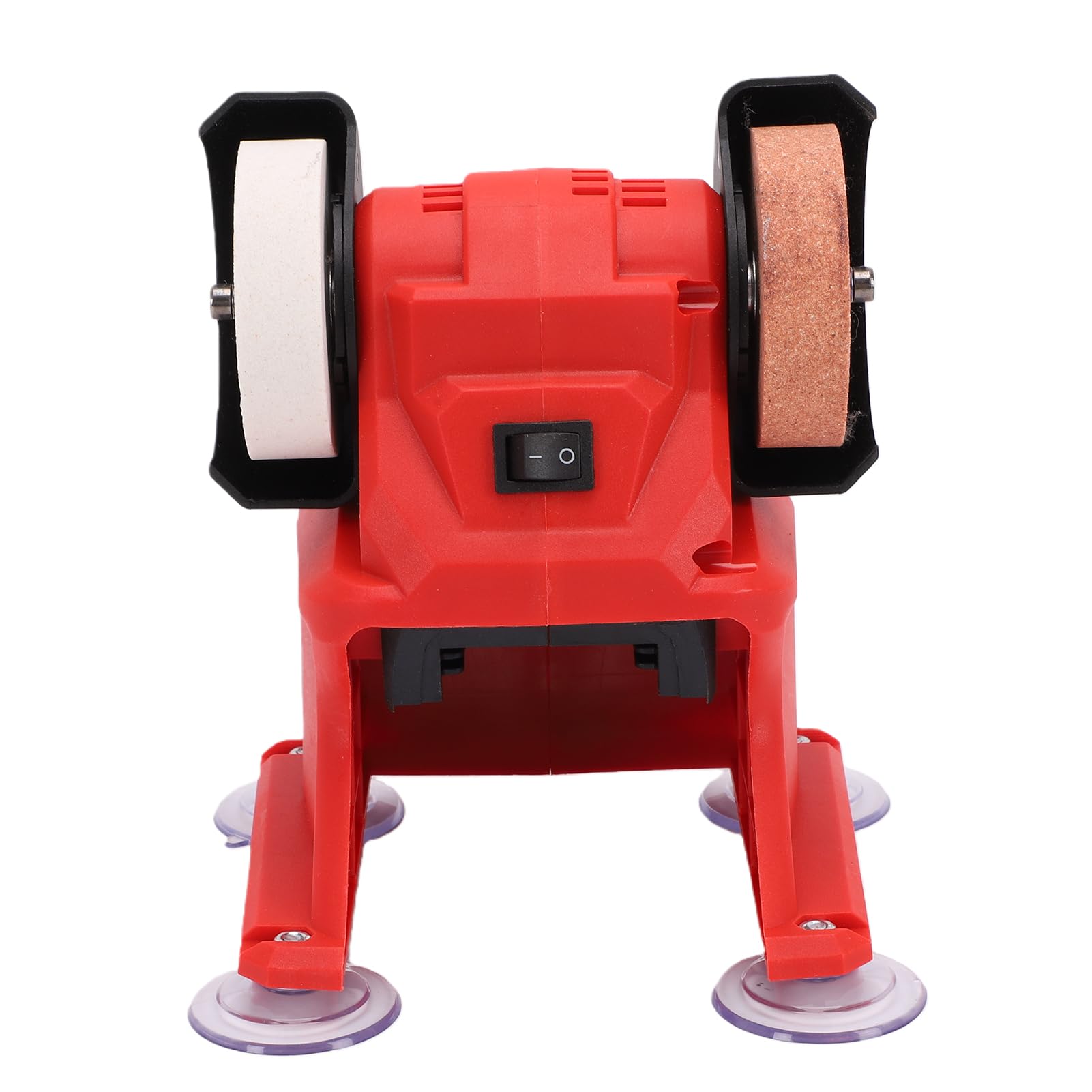 Eujgoov Mini Amoladora de Banco con Motor de Cobre de Imán Permanente, Ruedas de Corindón Grueso y Fino, Cubierta Protectora de Metal de 3 Mm para Pulidora de Batería de 18 V, Afilado