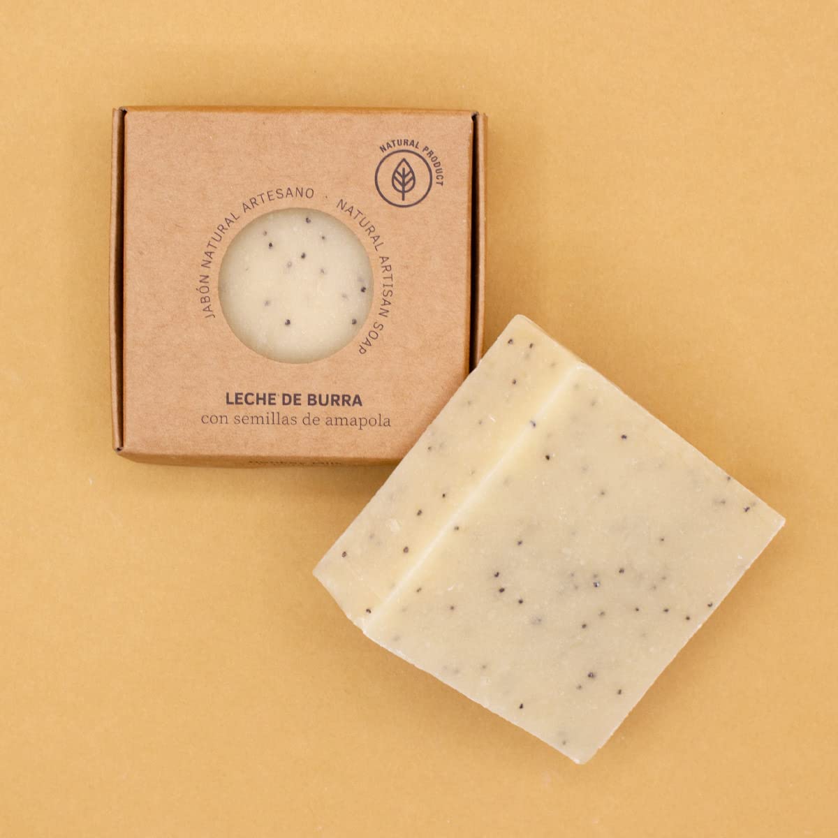 Labnatur Jabón Natural Leche de Burra Artesanal - Hidratante y Antiarrugas - Con Aceites de Oliva y Coco - Para Piel Seca y Deshidratada - Sin Aceite de Palma - Fabricado en España - 100 g — view 5