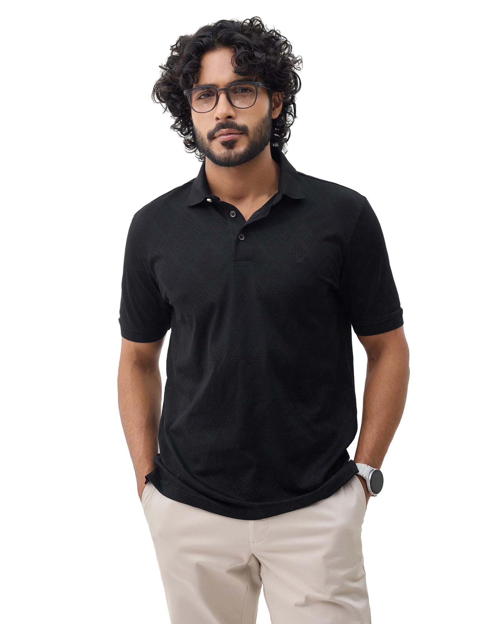 blackberrys Men's Cotton Textured Slim-Fit T-Shirts |Smart Casual Wear-picture-54