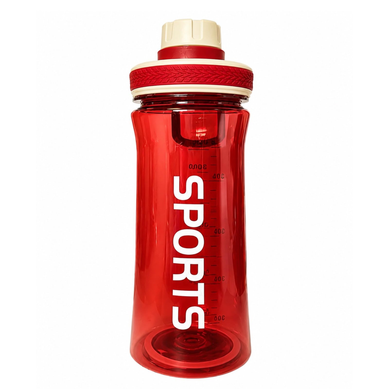 Maki Fashions Men's Red 600Ml Water Bottle - Bpa Free Leakproof Drinks Bottle Sports Running Bottles With Measret Markings For School Cycling Gym (Red)