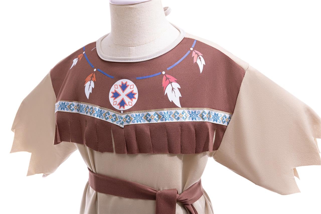 Lito Angels Native American Indian Costume Fancy Dress Up Clothes Set including Headband for Kids Boys Age 5-7 Years - Image 4