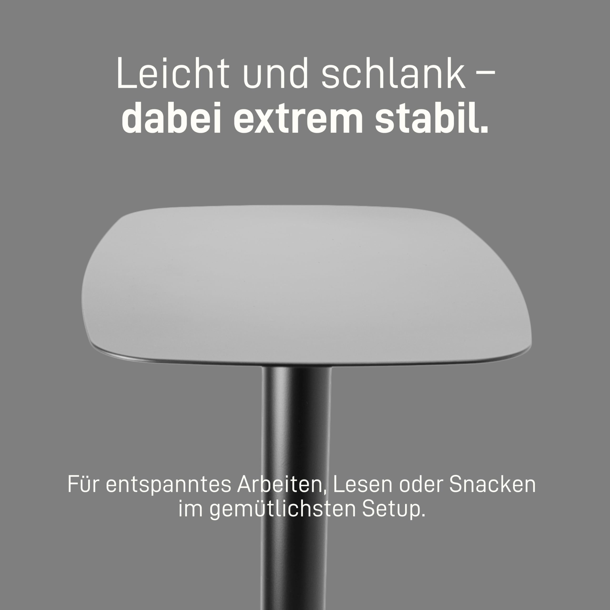Natural Goods Berlin 1x Beistelltisch Lucia - Laptop Beistelltisch Metall Schwarz - Laptoptisch Für Couch - Laptop Couchtisch Klein - Sofatisch C-Form - Kaffeetisch Zum Unterschieben - Side Table
