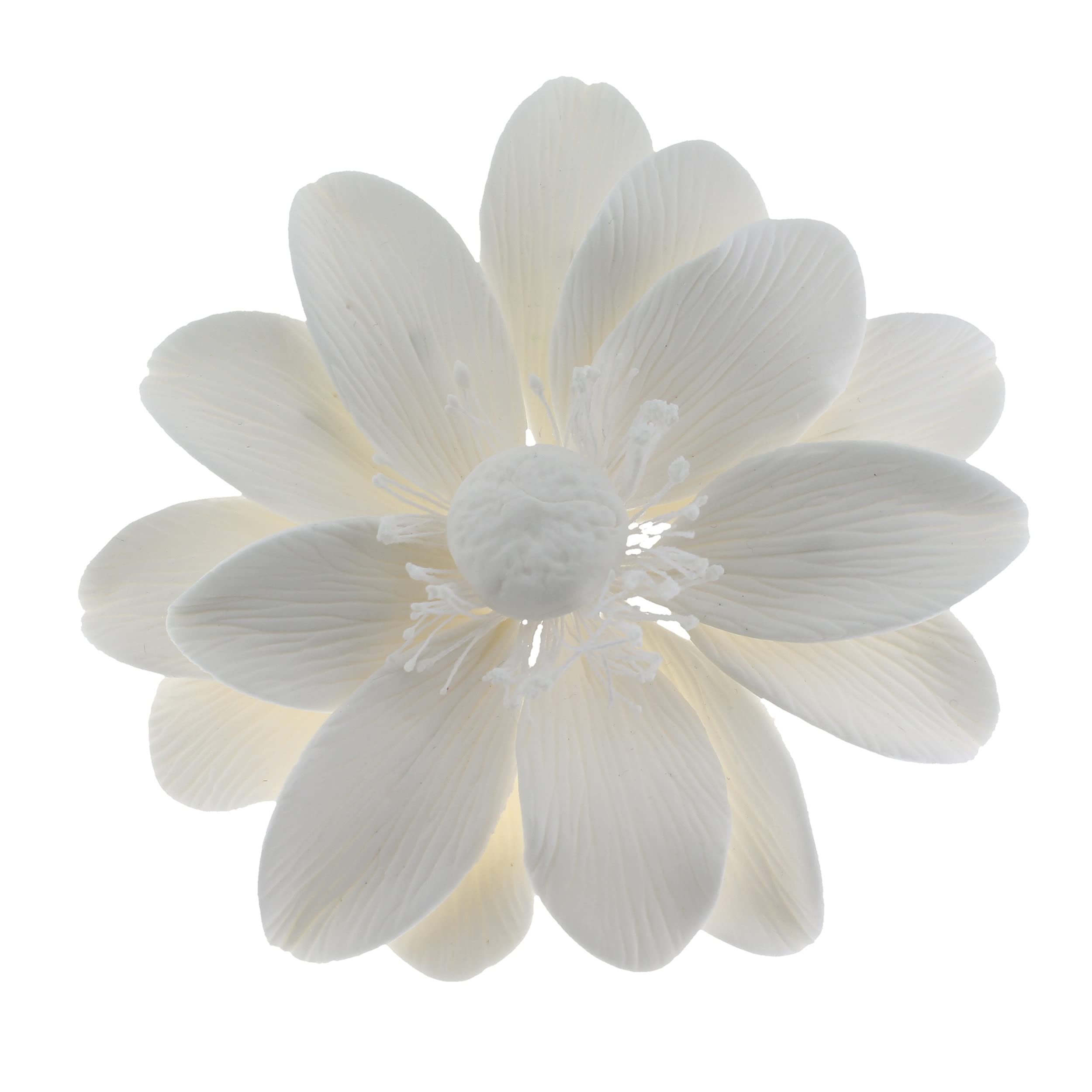 Global Sugar Art Double Anemone Sugar Cake Flowers White, 3 Count by Chef Alan Tetreault