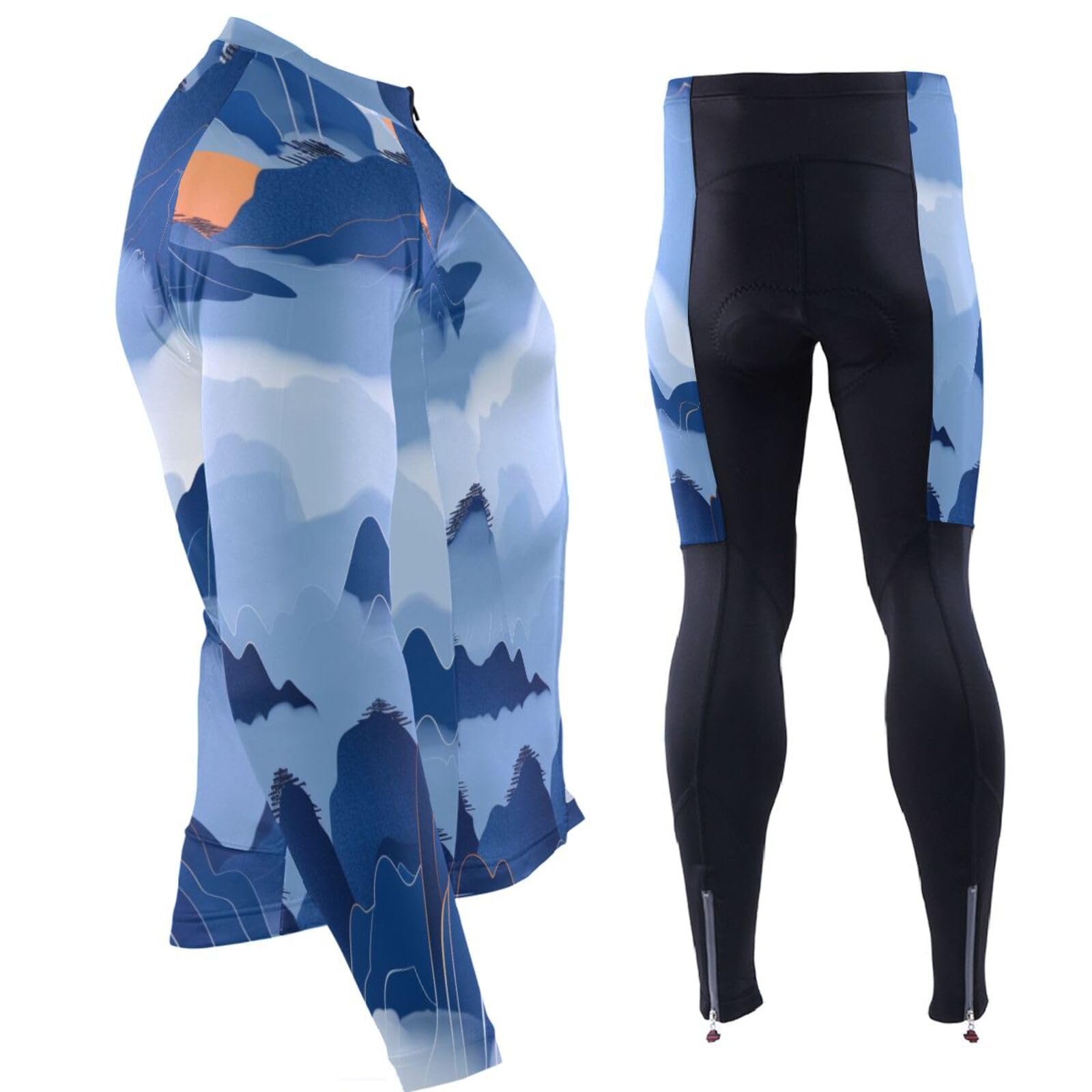 Radtrikot mit Taschen, schnelltrocknende Trägerhose, Herren, 3D-gepolstert