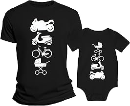 Couple T-Shirt Body Dad Newborn – Dad Biker – Son Biker – Child Bicycle – Biker T-Shirt – Newborn Motorcycle Bodysuit – Dad Newborn – Dad – Father's Day – Gift Idea