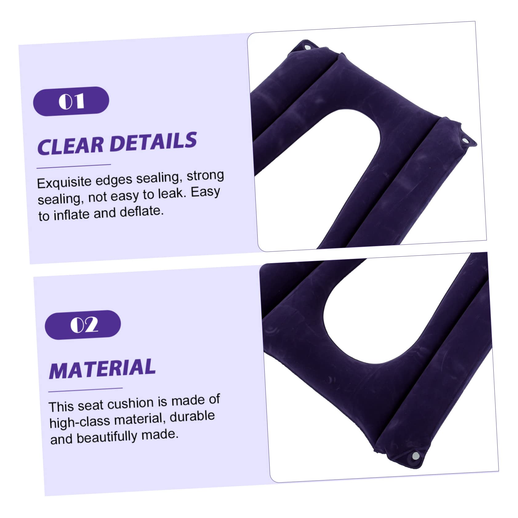 FRCOLOR Cojín Antiescaras Inflable para, Transpirable, Portátil y Ligero, de PVC Flocado y PP, Adecuado para Pacientes y Uso Diario Color Aleatorio