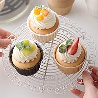 Vista 6 de 200 PCS Cupcake Liners Muffin Standard Size, Baking Cups Greaseproof Wrappers Paper Cupcake Holders for Wedding Birthday Party Baby Showers Bakery