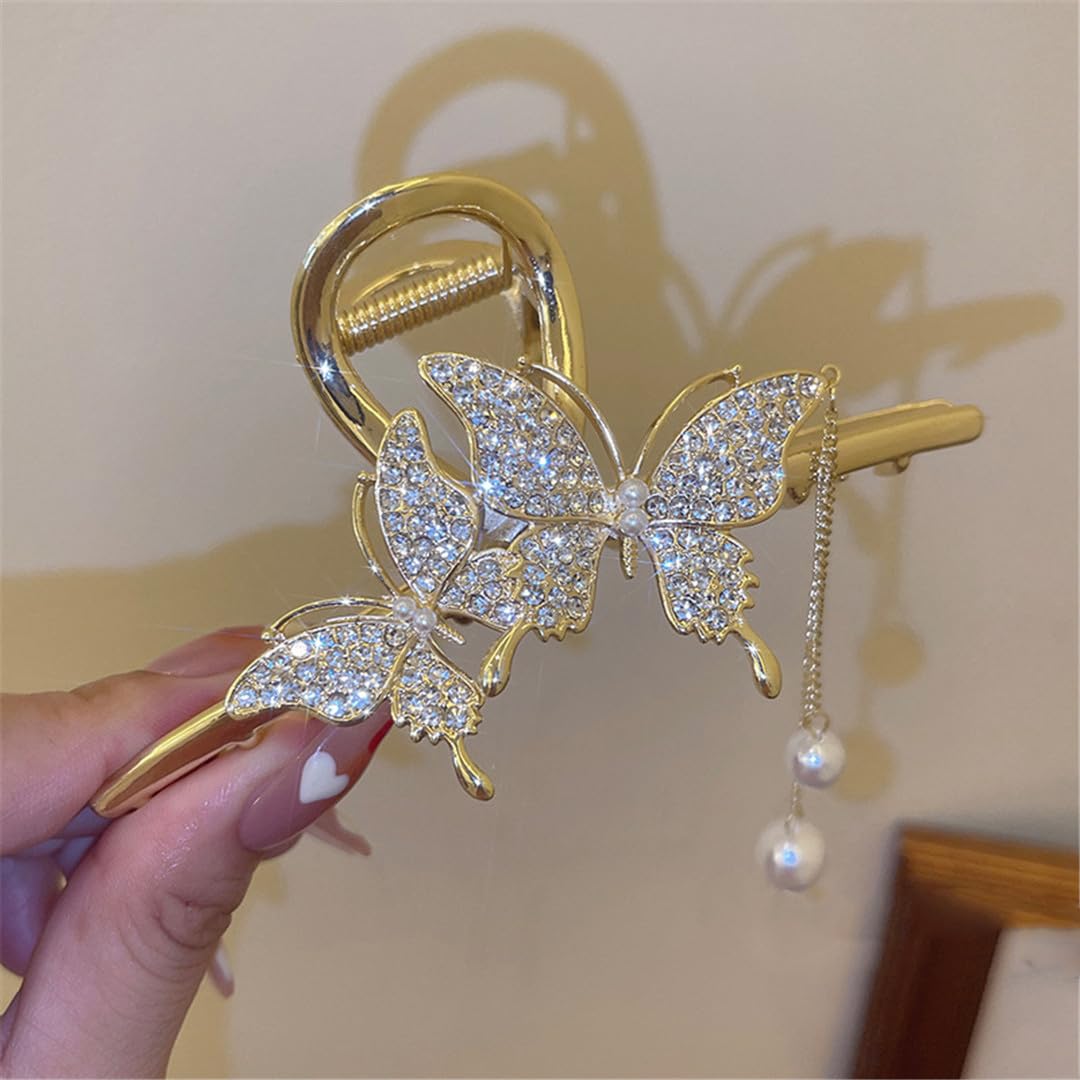 Forcine per capelli cinesi, forcine per capelli con clip grande per donne forcine per capelli con diamante clip per capelli pinza pinza artigli coda di cavallo artiglio clip