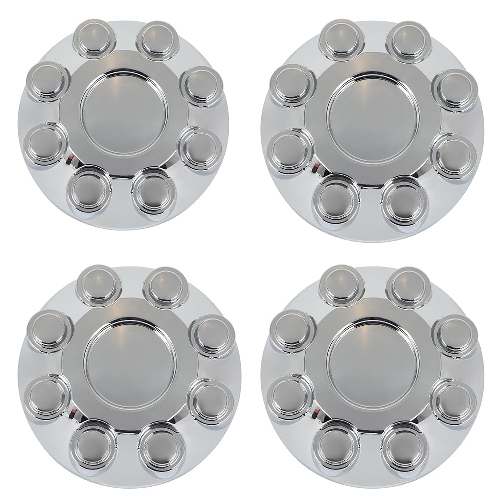 SCITOO Front &amp; Rear Silver 17" Wheel Center Hub Caps Fit for 8 Lug 4-Pack