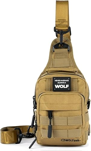 Miniatura 69 de WOLFpak Mini mochila táctica 4L (verde OD) mochila cruzada compacta para gimnasio, viajes y EDC | Bolsa de hombro táctica con múltiples bolsillos -