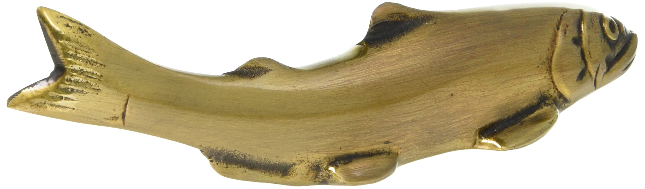 Amazon.co.jp: 竹中銅器 置物 茶 長さ16.5cm 文鎮 鮎 大 : 文房具
