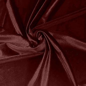 58/59" Wide Upholstery Royal Velvet Fabric, 100% Polyester Upholstery Fabric 1 Yard, Burgundy