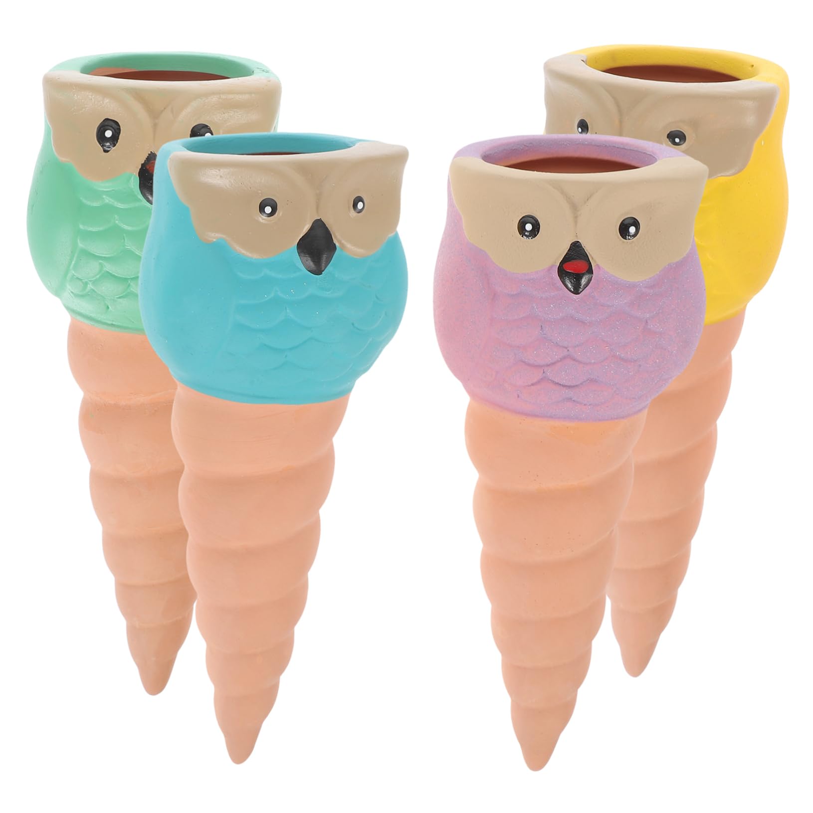 VICASKY Self Watering Plant Globes 4 Pack Decorative Watering Stakes for Gardening and Travel