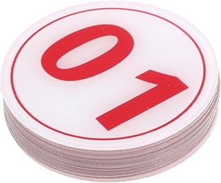 STOBOK Door Numbers Door House Numbers 10Pcs dining table room gate number scarlet letter decorative number acrylic house numbers Wardrobe Number Plates