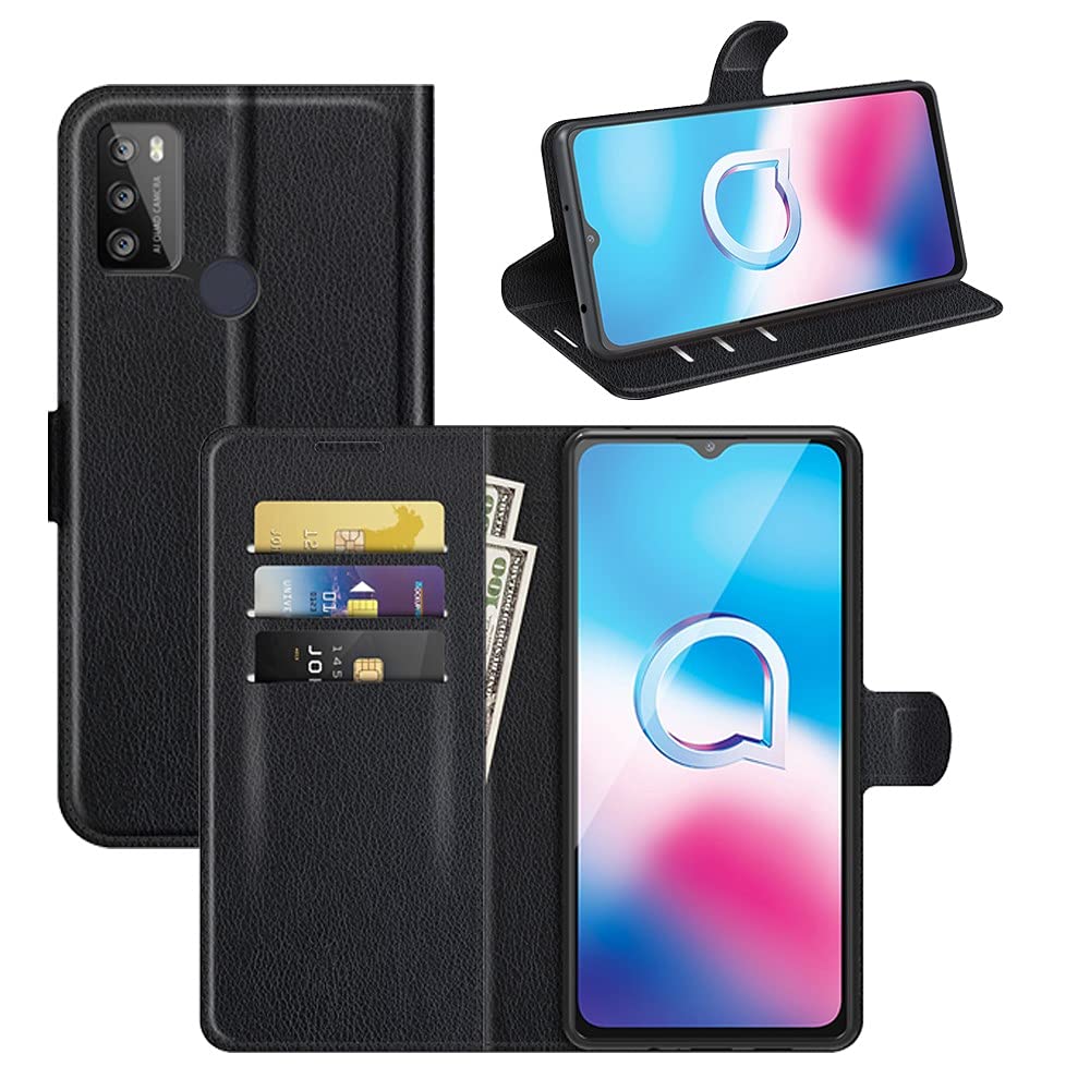 Custodia per Alcatel 1S 2021/3L 2021/TCL 20Y,Flip Pelle Cover a