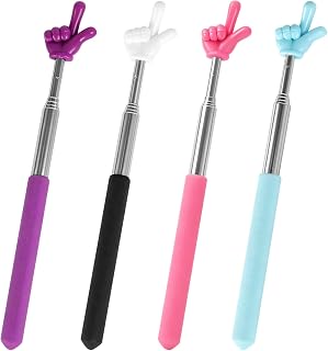 4pcs Thumb-Sized Mahjong Accessories Grabber (Pink, Black, Blue, Purple), Retractable Tile Takers for Reaching & Picking Up Mahjongs, Smooths American/Chinese Mahjong Game Nights, Clubs & Travel