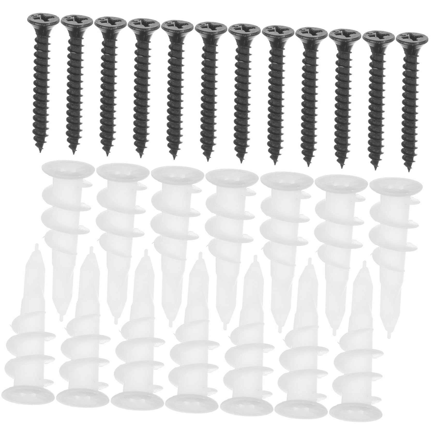 CIYODO 100 Sets Stainless Steel Drywall Wall Screws Expansion Screw Anchors Kit for Drywall Wall Anchors Heavy Duty Fasteners