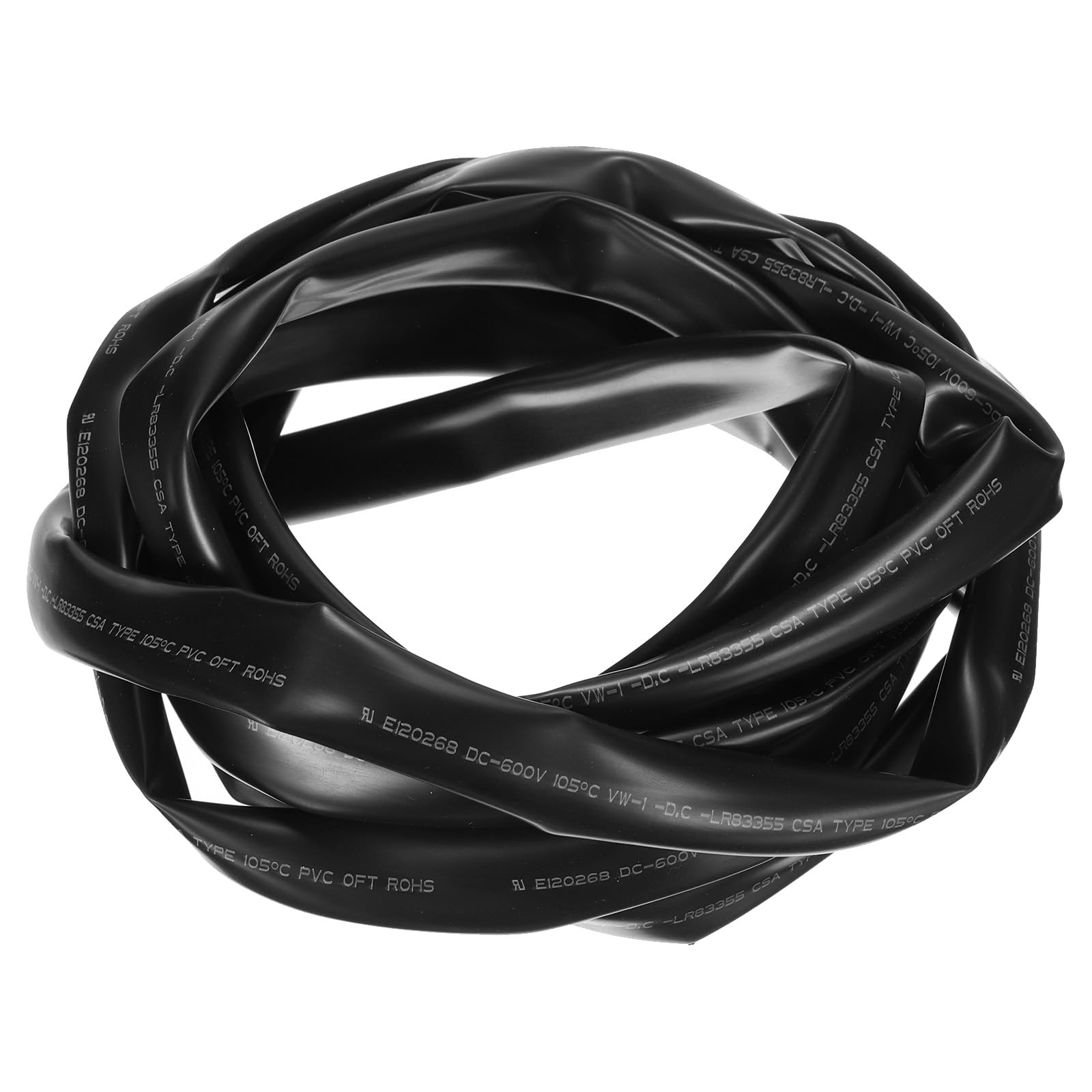 QUARKZMAN Tubi in PVC Nero, 14mm ID 10ft Guaine per Cavi Elettrici Guaina Flessibile Protettiva di Cavo per Protezione di Fili e Cavi