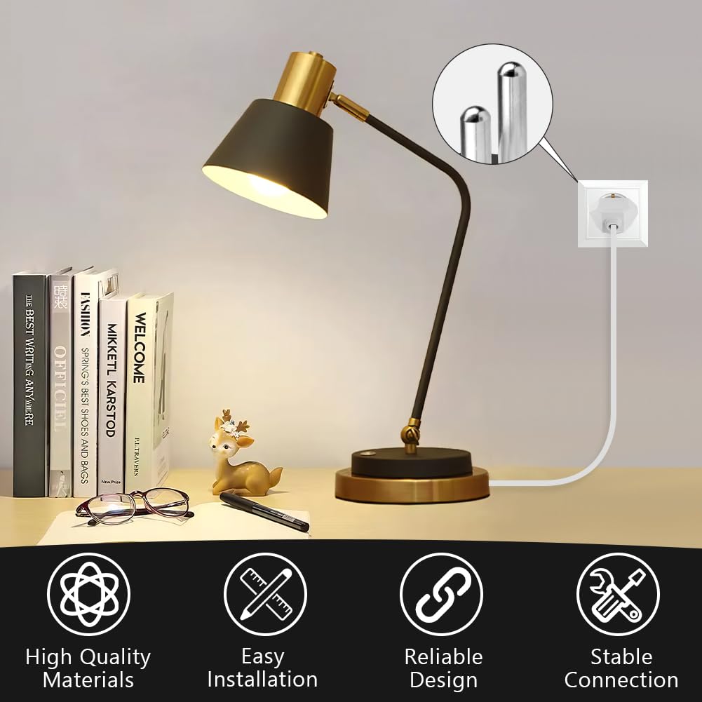 AXFEE 2 Pezzi Spina Europea Piatta, 250V, 2,5A Spina Elettrica, Connettori Europei, per Elettrodomestici Apparecchi di Illuminazione Prese per Piccoli Elettrodomestici, Design Compatto Sicuro -Bianco
